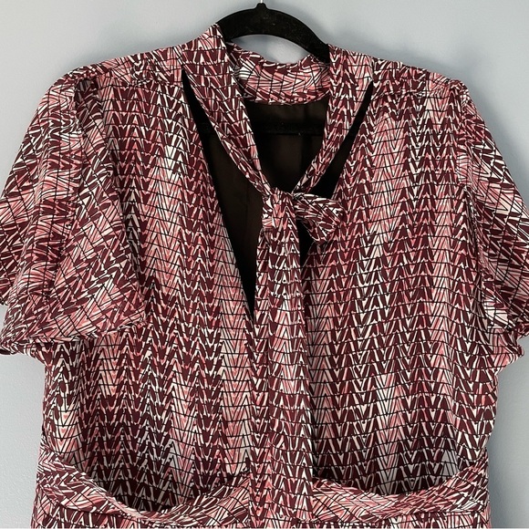 New! Reiss Natalie tie back patterned Dress nwt 18405 - Picture 6 of 14